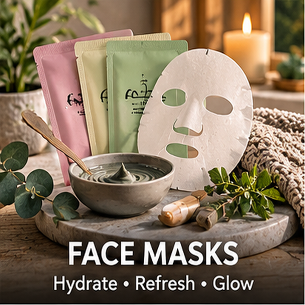 Face masks collection at The Stocked Shop