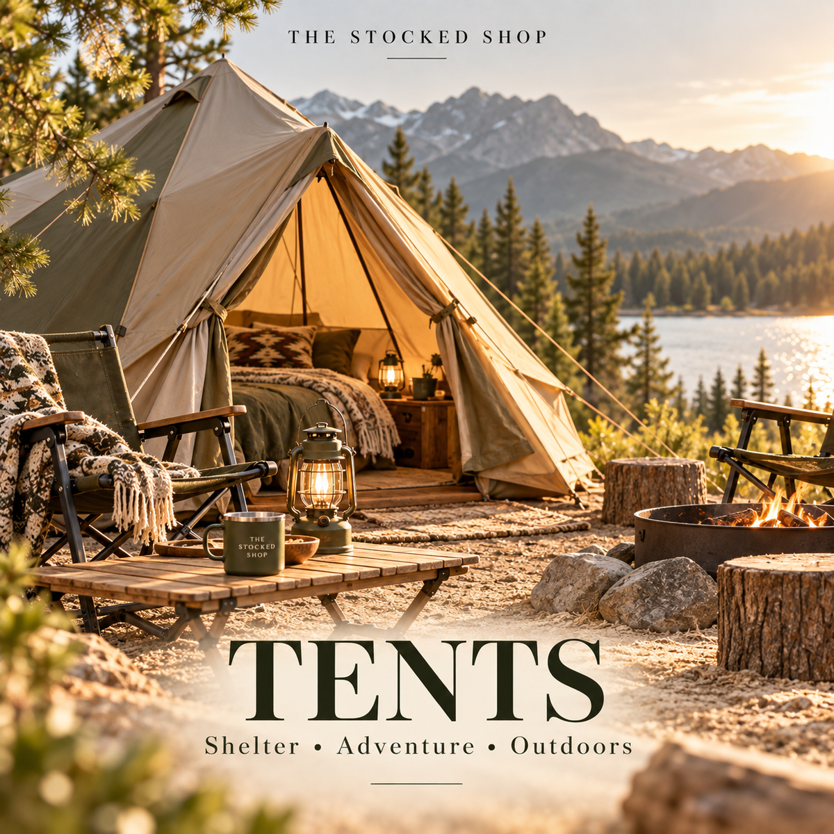 Camping tents collection at The Stocked Shop