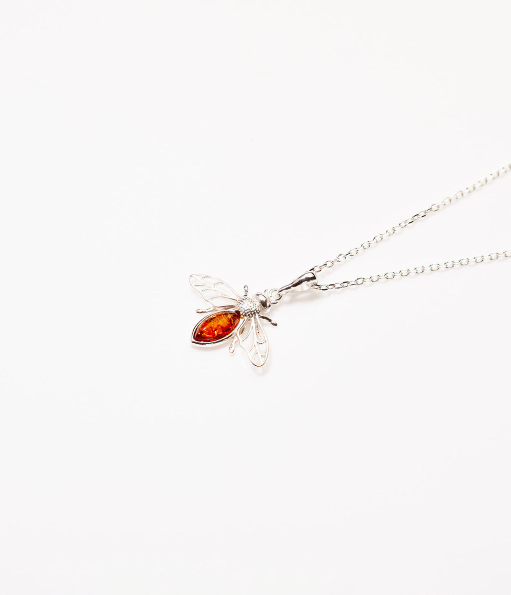 Amber Bee Necklace