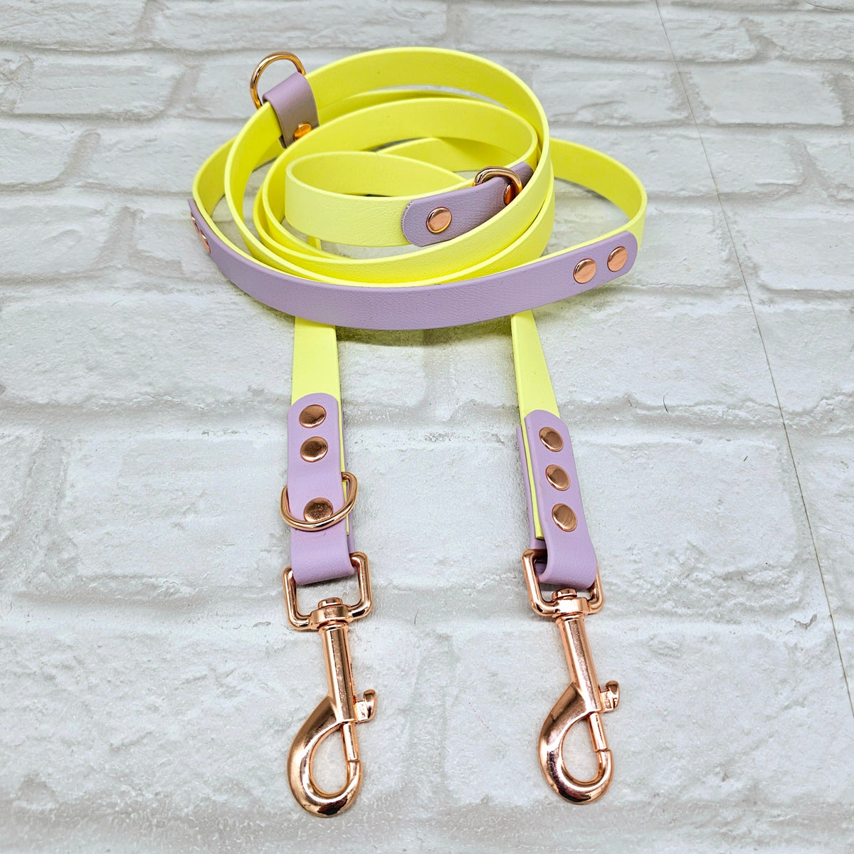 Lemon & Lilac – Waterproof BioThane© Hands-Free Dog Training Lead