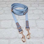 Pastel Blue & Grey – Waterproof BioThane© Hands-Free Dog Training Lead