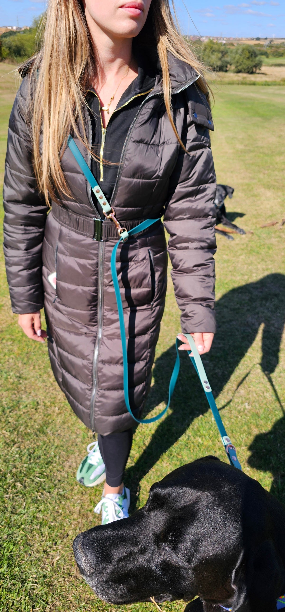 Sage & Tan – Waterproof BioThane© Hands-Free Dog Training Lead