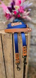 Navy & Tan – Waterproof BioThane© Hands-Free Dog Training Lead