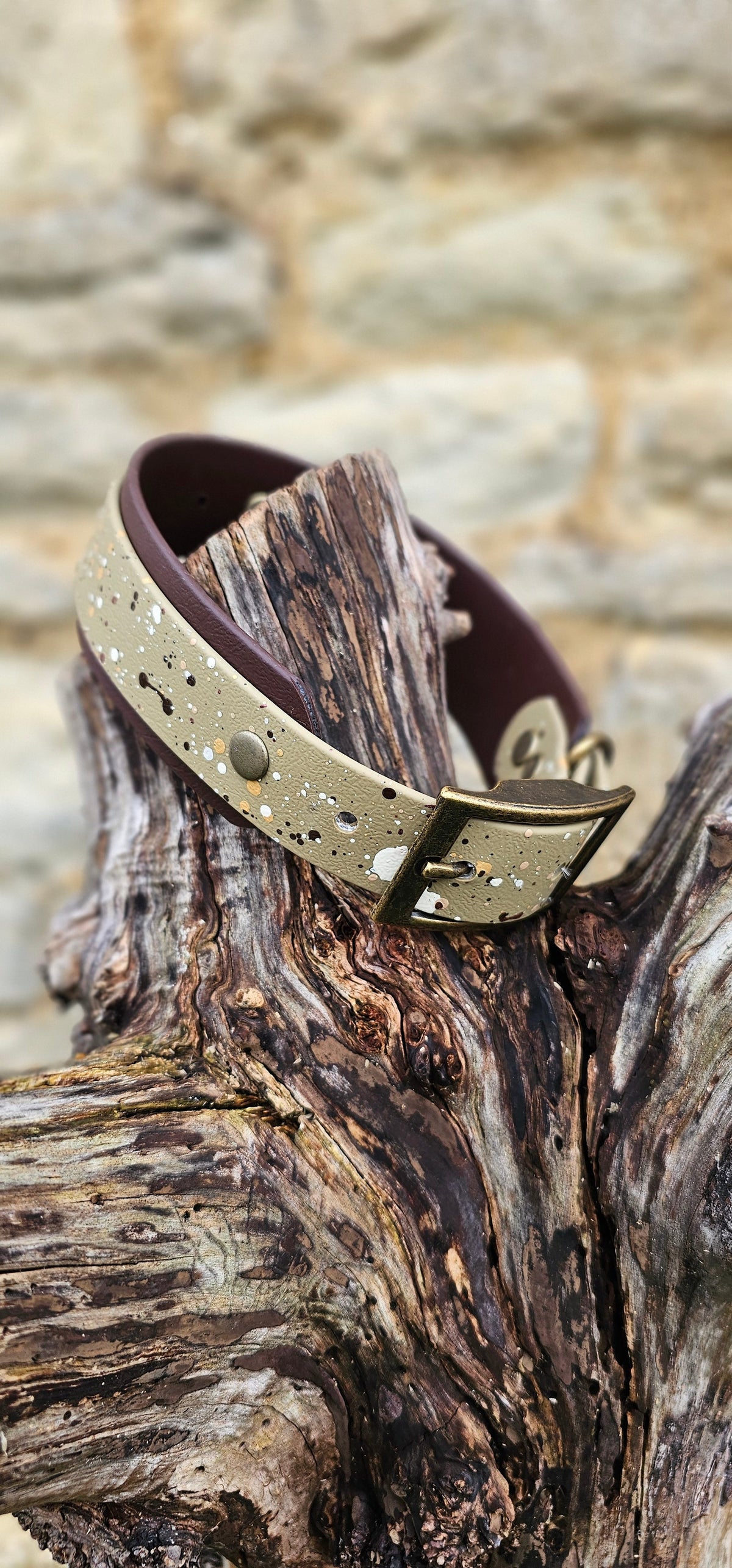 Statement Splatter Wrap Waterproof BioThane© Dog Collar - Canyon Trail