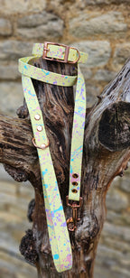 Waterproof BioThane© Pastel Splatter Dog Collar - Lemon