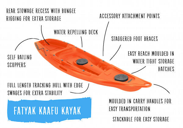 Kaafu Solo Kayak – Orange