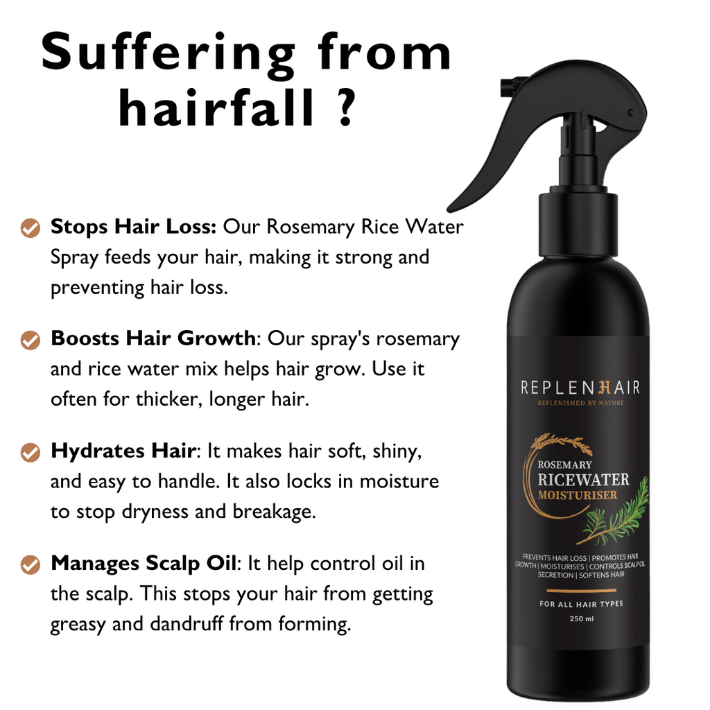 Replenhair Rosemary Rice Water Moisturising Spray
