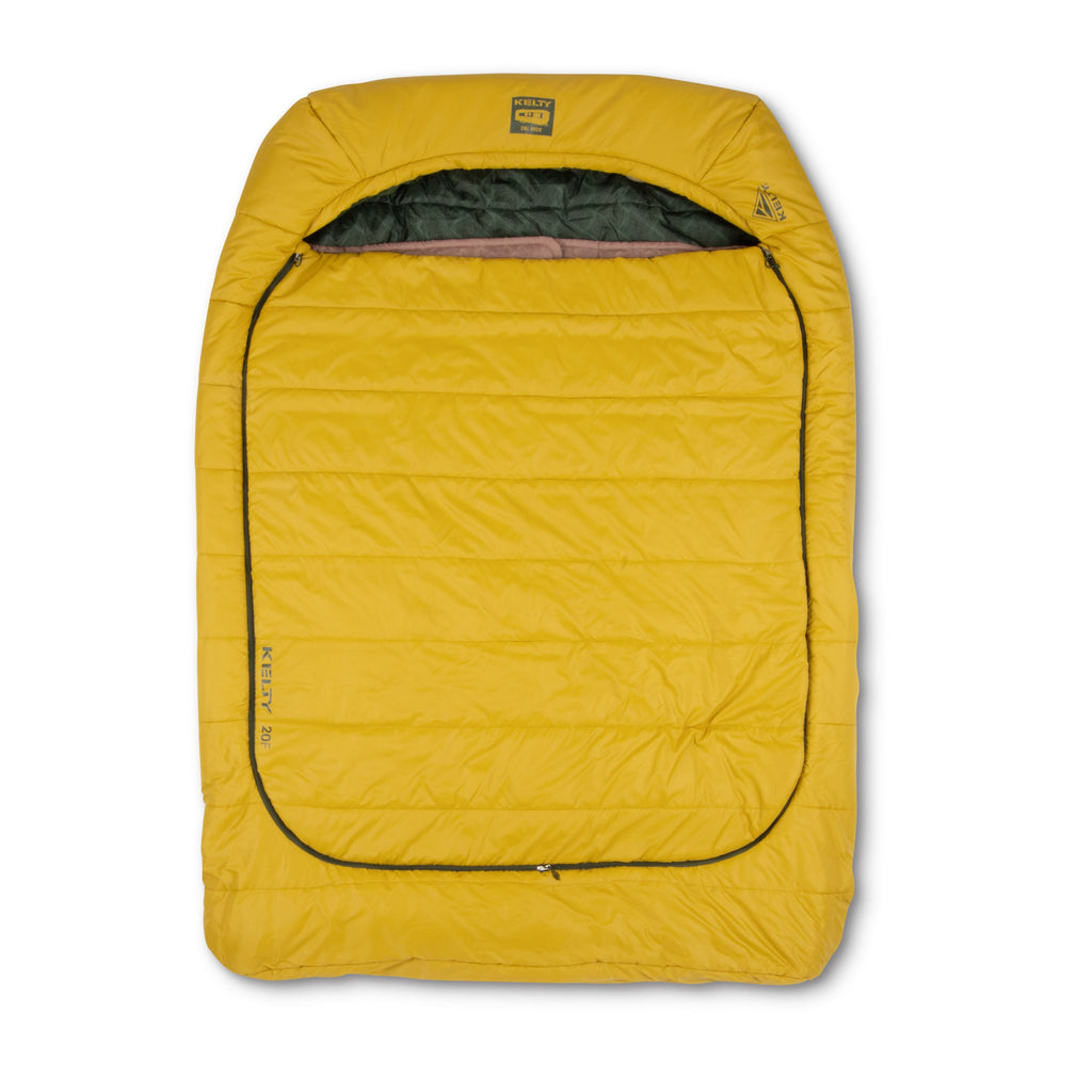 Kelty Tru.Comfort Doublewide 20°F (-7°C) Synthetic 2-Person Sleeping Bag - One Size - Olive Oil/Gamescape