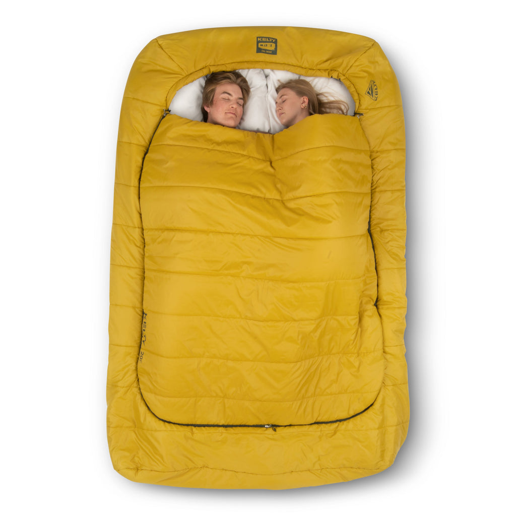 Kelty Tru.Comfort Doublewide 20°F (-7°C) Synthetic 2-Person Sleeping Bag - One Size - Olive Oil/Gamescape