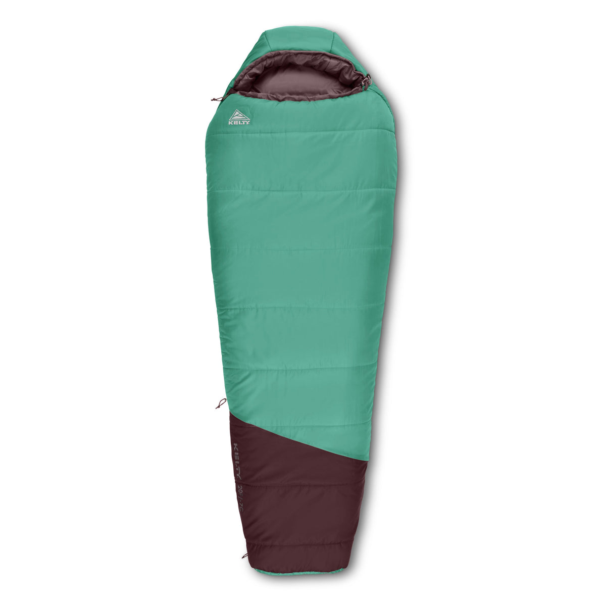 Kelty Kids' Mistral 20°F (-7°C) Synthetic Sleeping Bag - One Size - Malachite/Huckleberry/Antler