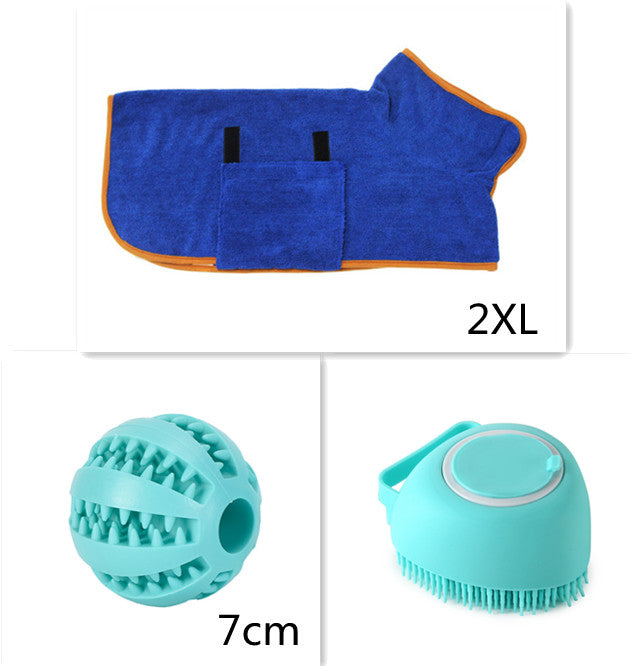 Silicone Shampoo Dispensing Bath Brush for Dogs & Cats