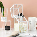 London Boutique Makeup Brush Organiser with Lid – White