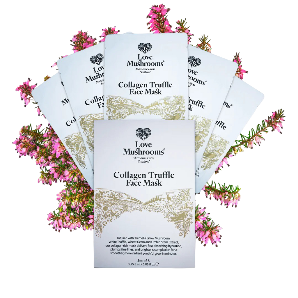 Love Mushrooms Collagen Truffle Sheet Masks – Pack of 5