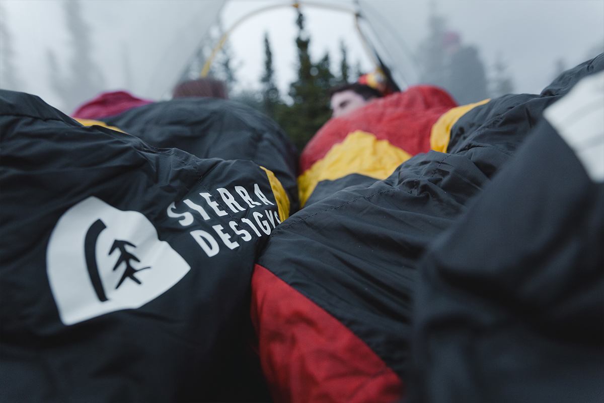 Sierra Designs Nitro 20°F (-7°C) 800-Fill DriDown Sleeping Bag - Long - Red/Yellow/Peat