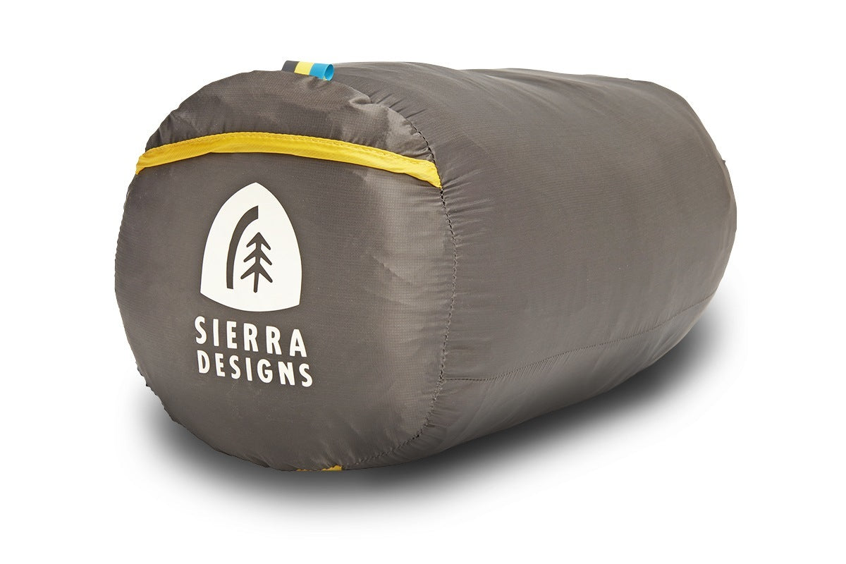 Sierra Designs Nitro 20°F (-7°C) 800-Fill DriDown Sleeping Bag - Long - Red/Yellow/Peat