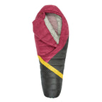 Sierra Designs Women's Cloud 20°F (-7°C) 800-Fill DriDown Sleeping Bag - Regular - Sangria/Yellow/Peat