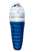 Sierra Designs Women's Get Down 20°F (-7°C) 550-Fill DriDown Sleeping Bag - Regular - Light Blue/Blue