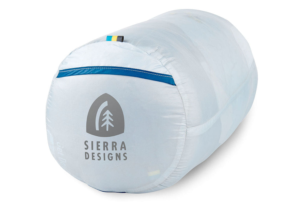 Sierra Designs Women's Get Down 20°F (-7°C) 550-Fill DriDown Sleeping Bag - Regular - Light Blue/Blue