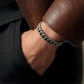 Men's Cuban Link Silver Bracelet