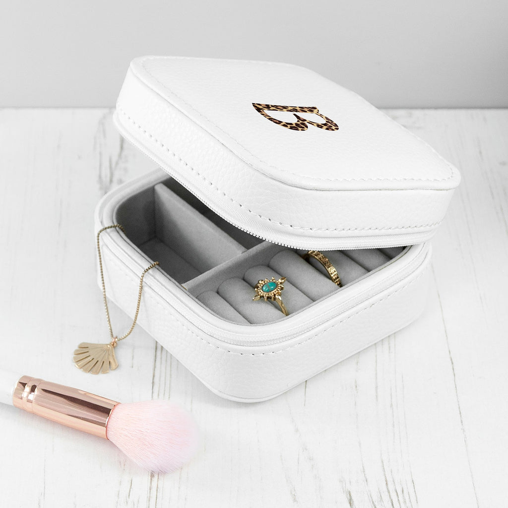 Personalised Animal Print Travel Jewellery Case