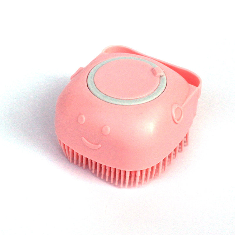 Silicone Shampoo Dispensing Bath Brush for Dogs & Cats