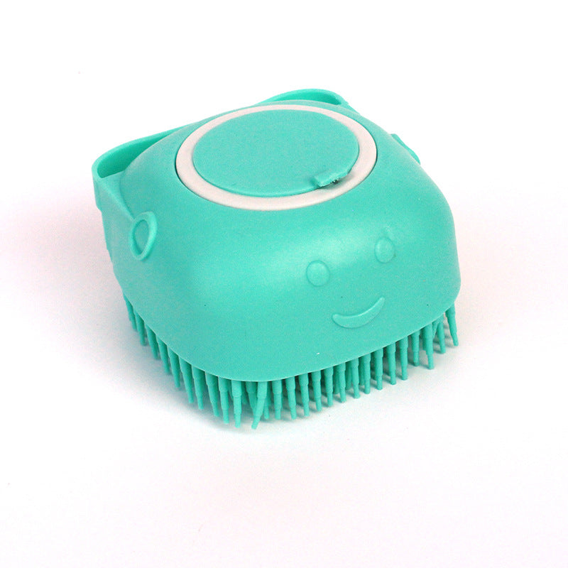 Silicone Shampoo Dispensing Bath Brush for Dogs & Cats