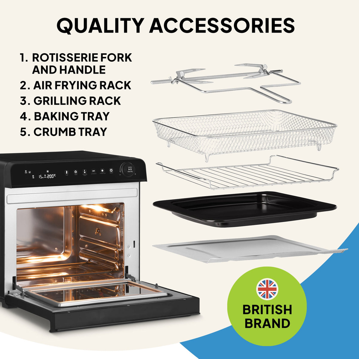 Fridja f77 Super Oven Pro – 30L Digital Air Fryer Oven