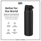 ION8 920ml Insulated Water Bottle – Black