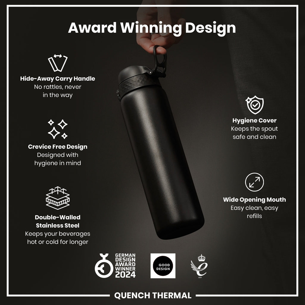 ION8 920ml Insulated Water Bottle – Black