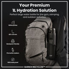 ION8 Recyclon 1L Water Bottle – Black