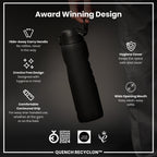 ION8 Recyclon 1L Water Bottle – Black