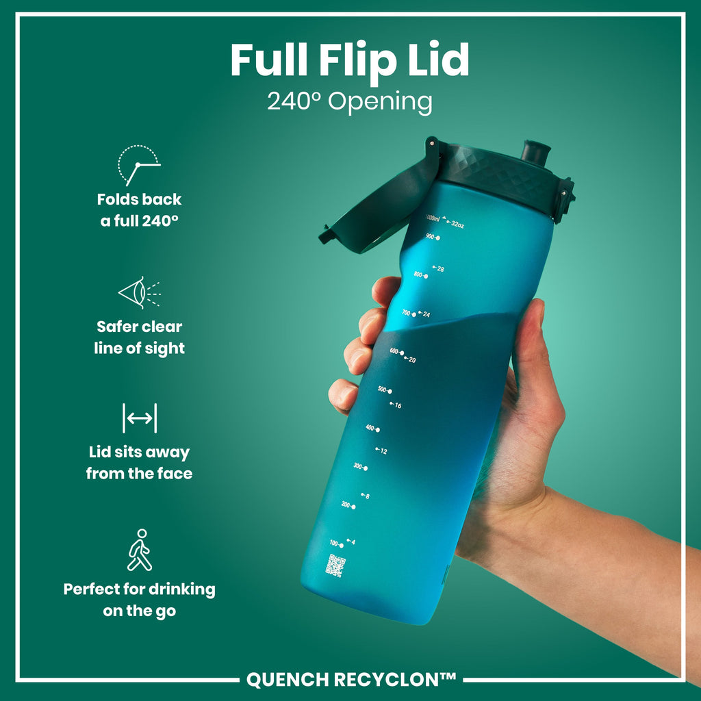 ION8 Recyclon 1L Water Bottle – Aqua