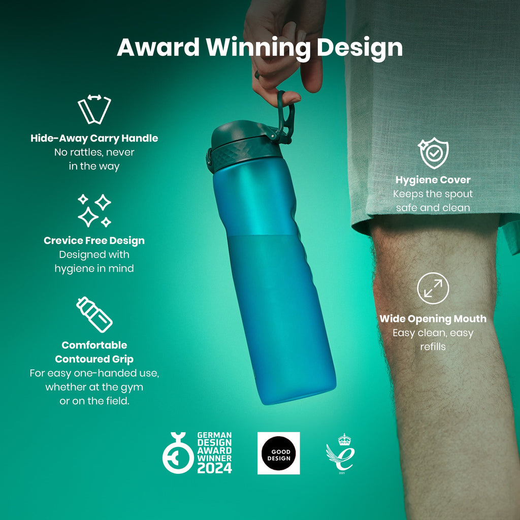 ION8 Recyclon 1L Water Bottle – Aqua