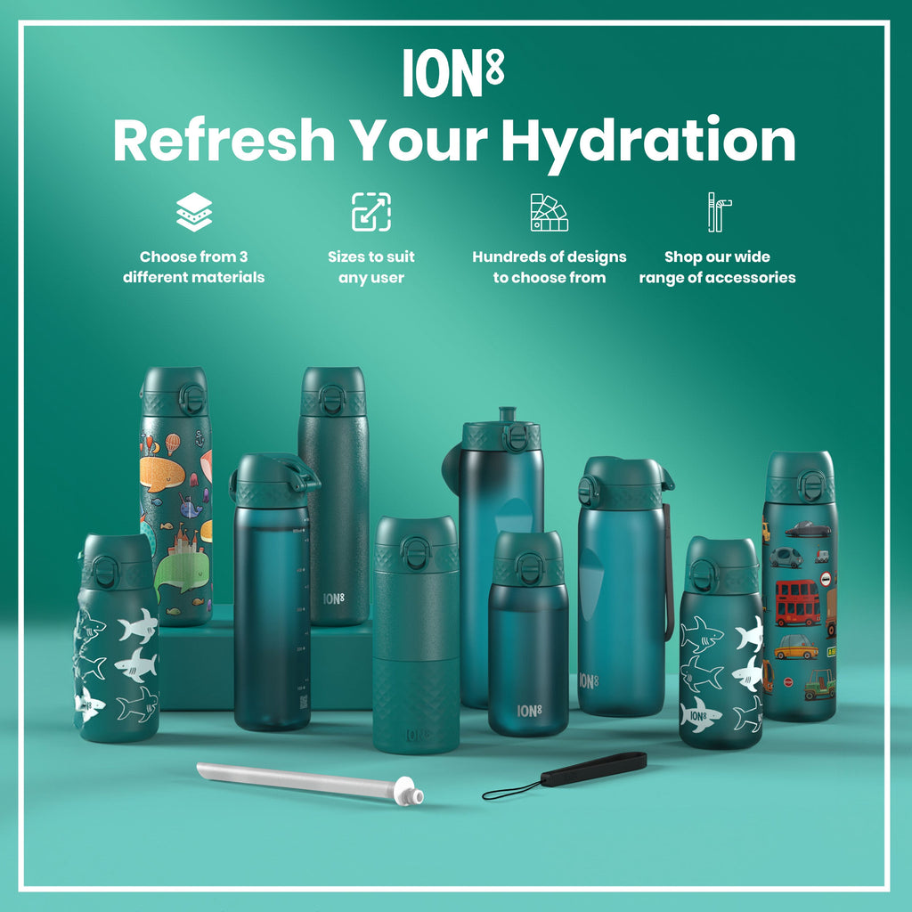 ION8 Recyclon 1L Water Bottle – Aqua