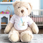 Personalised Blue Initial Bunny Baby Gift Box