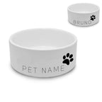 Personalised Cat Bowl with Name and Paw Print