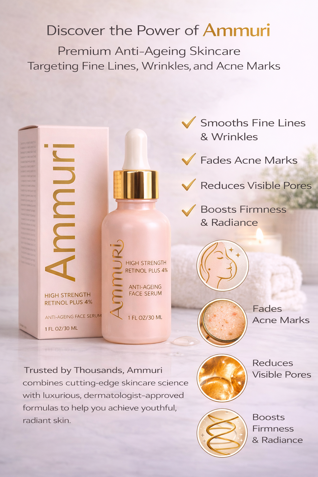High Strength Retinol 4% Face Serum – 30ml