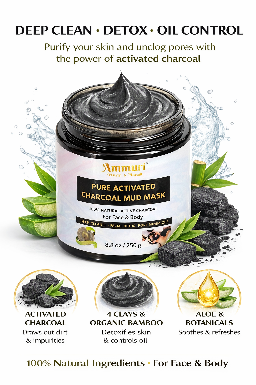Ammuri Activated Charcoal Mud Mask – product image 6