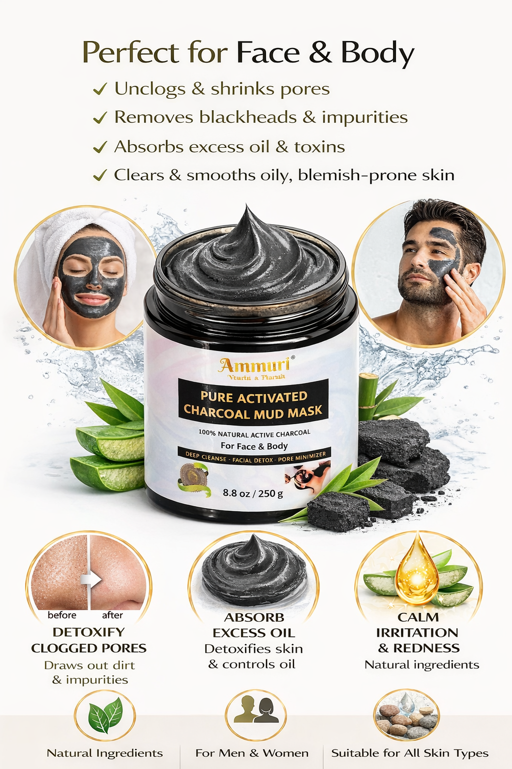 Ammuri Activated Charcoal Mud Mask – product image 5