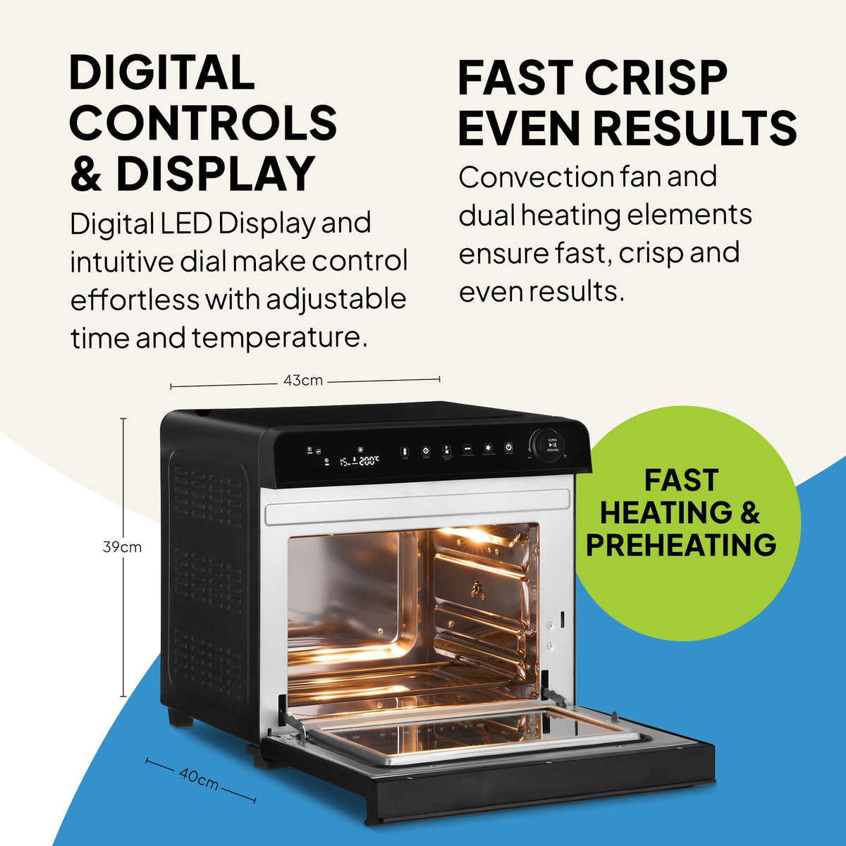 Fridja f77 Super Oven Pro – 30L Digital Air Fryer Oven
