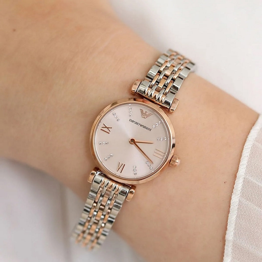 Emporio Armani AR11223 Gianni T-Bar Women's Two-Tone Watch
