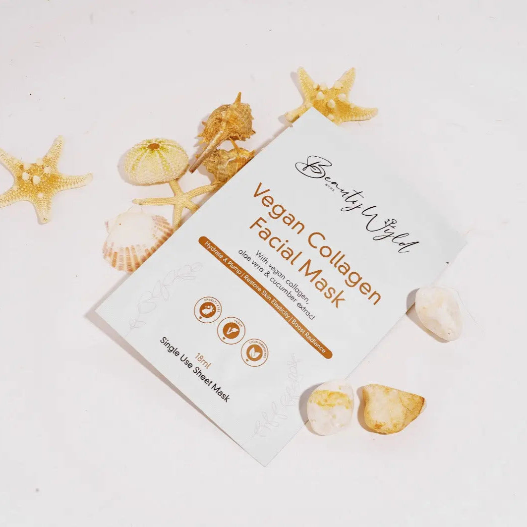Raw Beauty Lab Vegan Collagen Face Mask – Box of 4