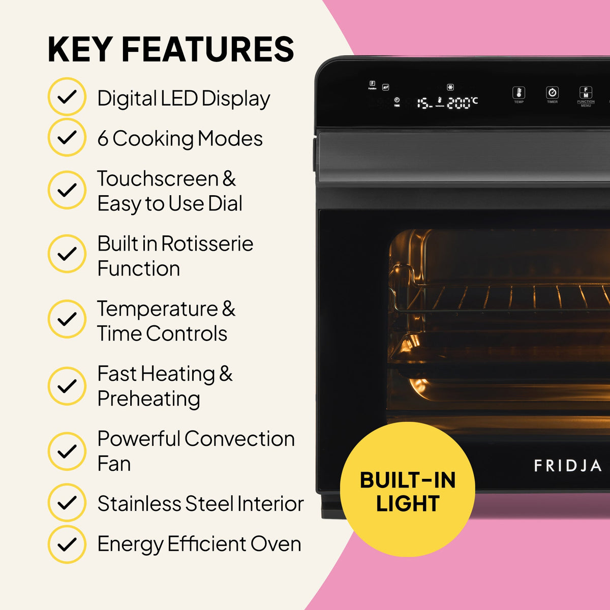 Fridja f77 Super Oven Pro – 30L Digital Air Fryer Oven