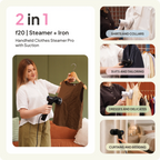 Fridja f20 Handheld Clothes Steamer Pro with Suction