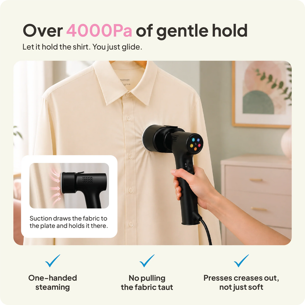 Fridja f20 Handheld Clothes Steamer Pro with Suction