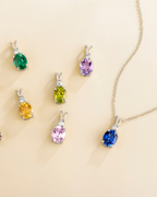 Peridot Pendant Necklace in Sterling Silver