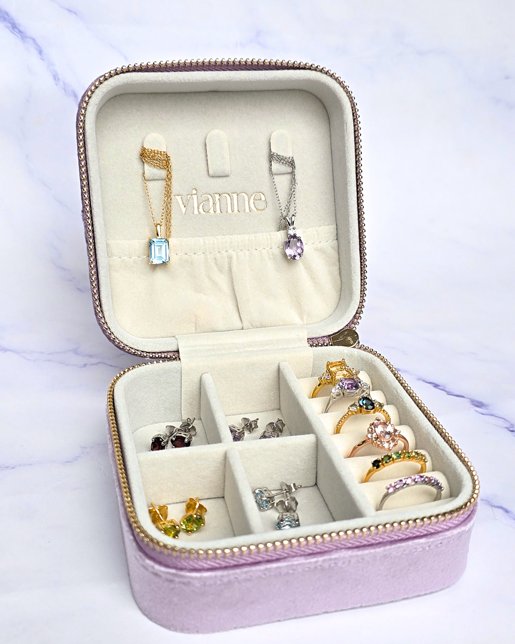Velvet Jewellery Travel Case