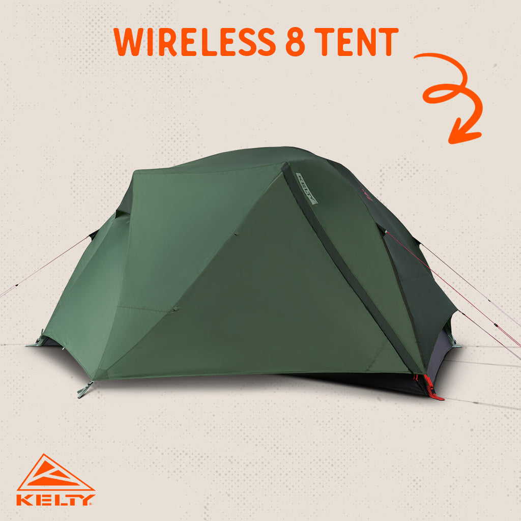 Kelty Wireless 8-Person Family Tent – Dill / Black Forest