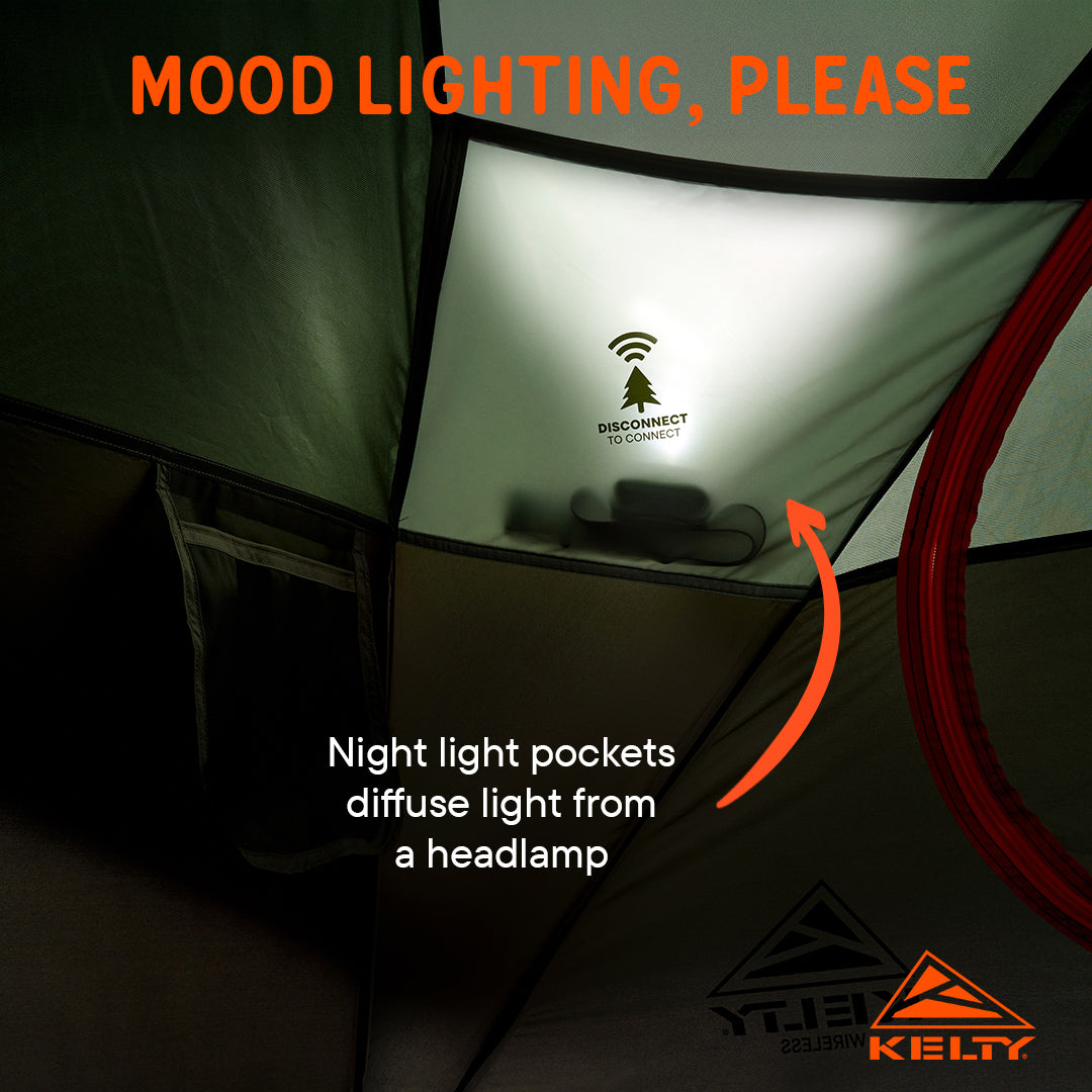 Kelty Wireless 8-Person Family Tent – Dill / Black Forest