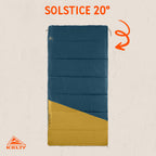 Kelty Solstice 20°F (-7°C) Synthetic Sleeping Bag - One Size - Midnight Navy/Woodthrush